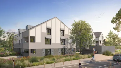 Programme immobilier neuf KERALIA à La Baule-Escoublac : résidence blanche et grise