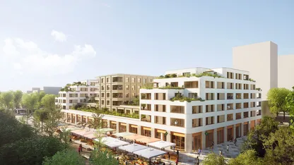 Vue extérieure de la résidence Nova, logements neufs en accession à Nantes Bellevue