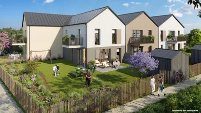 Programme immobilier neuf Eden à La Baule-Escoublac : résidences aux toits d’ardoise, jardin partagé